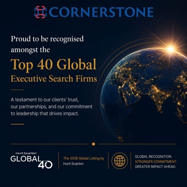 Das Gastronomieunternehmen Cornerstone wurde unter die 40 weltweit führenden Personalberatungsunternehmen gewählt.