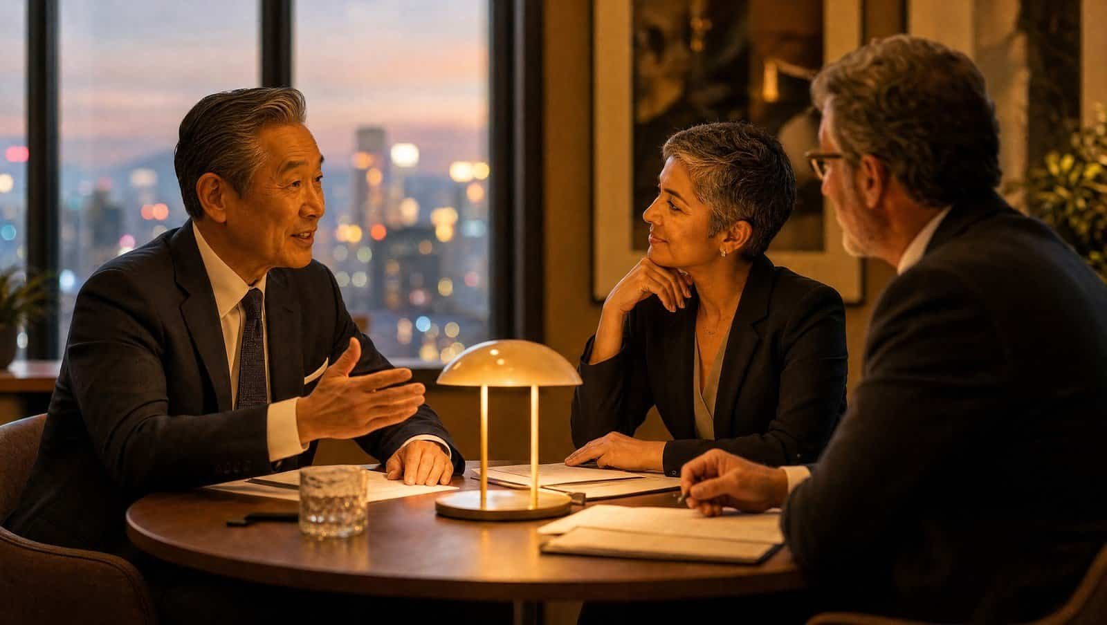 Cornerstone Hospitality consultants working with a client on a senior appointment