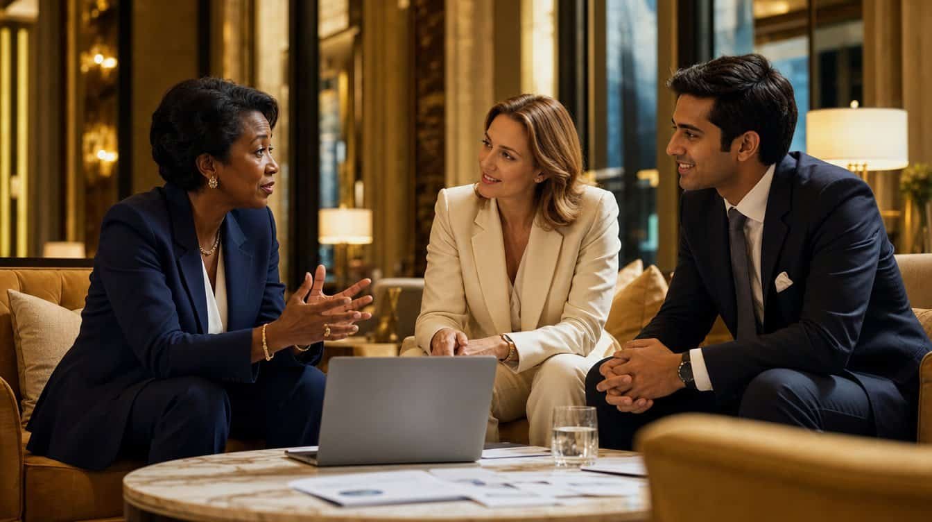 Eine Arbeitsgruppe innerhalb eines Programms für Führungskräfte in der Hotellerie