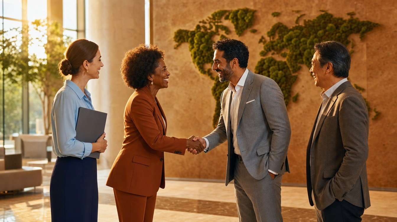 Leaders from across a hotel group meeting as one cohort
